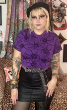 Load image into Gallery viewer, NIGHTCRAWLER Black Widow print Crop Top