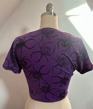 Load image into Gallery viewer, NIGHTCRAWLER Black Widow print Crop Top