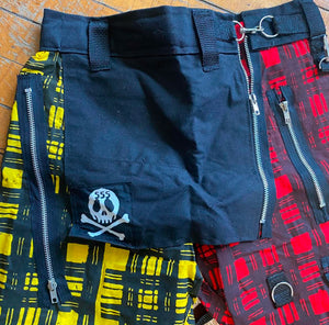 Handmade Plaid Bondage Pants size 32”