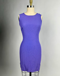 Vintage 80s Polka Dot Sheath Dress Size M