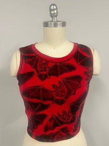 NIGHTCRAWLER-Bat crop top - Femme cut