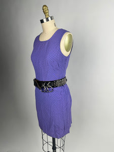Vintage 80s Polka Dot Sheath Dress Size M