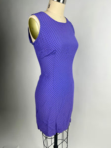 Vintage 80s Polka Dot Sheath Dress Size M