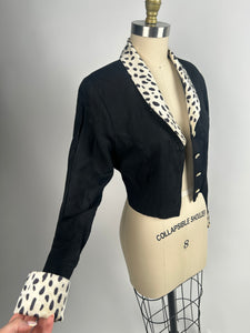 Vintage 80s/ 90s Dalmatian Print Blazer Size Medium