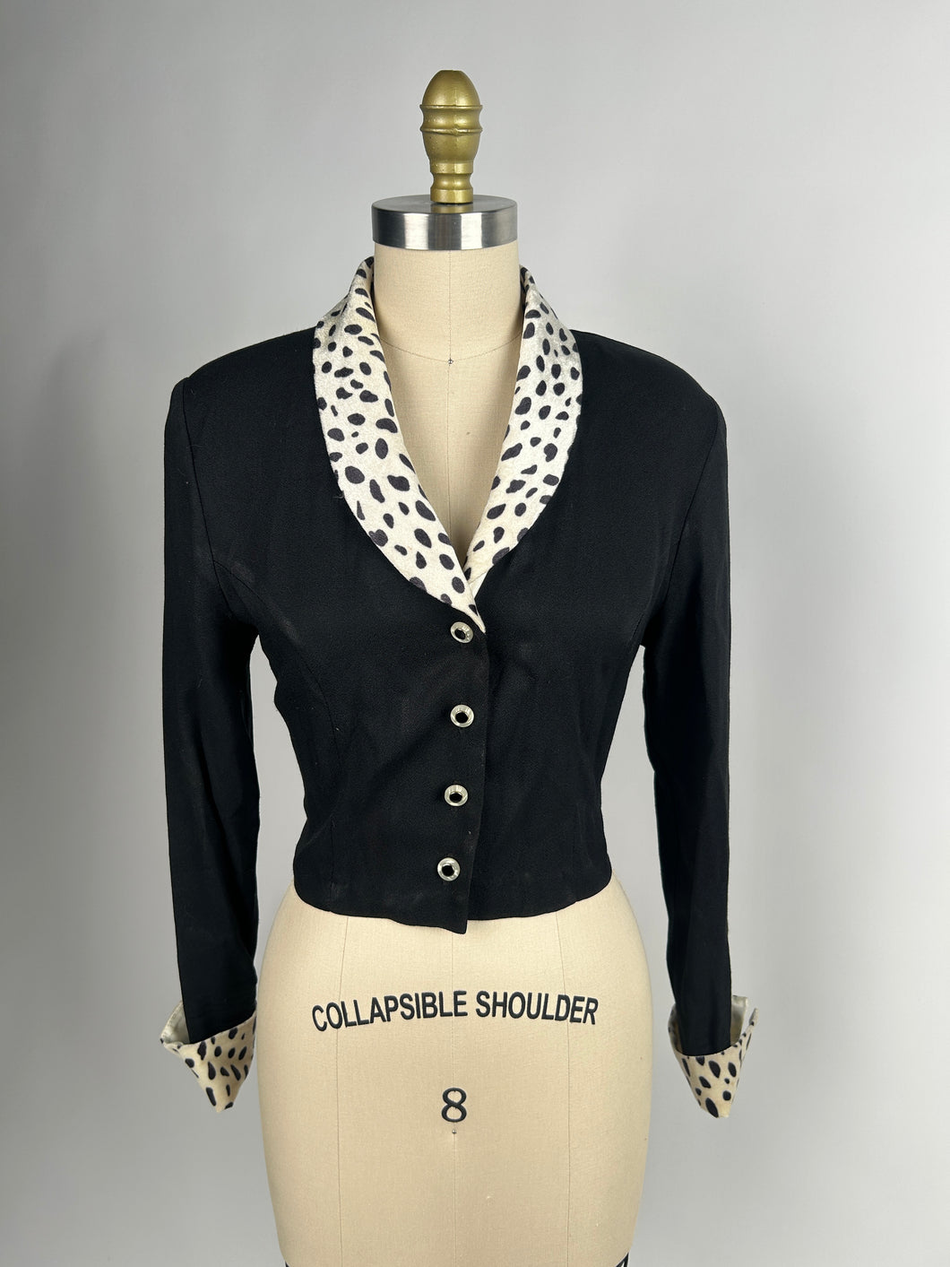 Vintage 80s/ 90s Dalmatian Print Blazer Size Medium
