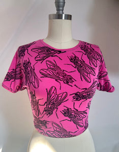 NIGHTCRAWLER Fly print Crop Top