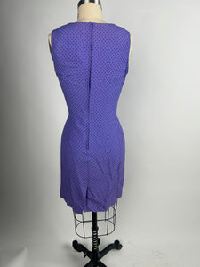 Vintage 80s Polka Dot Sheath Dress Size M