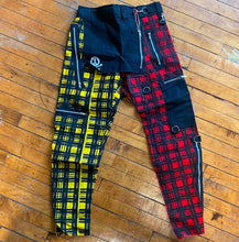 Load image into Gallery viewer, Handmade Plaid Bondage Pants size 32”
