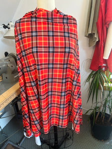 1 1/2 yards Red Plaid Spandex