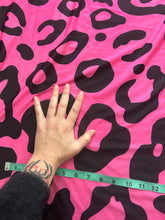 Load image into Gallery viewer, 1 1/4 Yard + Scrap Pink Large Print Leopard Spandex
