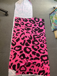 1 1/4 Yard + Scrap Pink Large Print Leopard Spandex